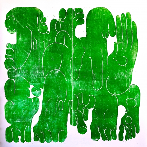 BARBARA KUEBEL, Green bodies/ colour green,&nbsp;2021