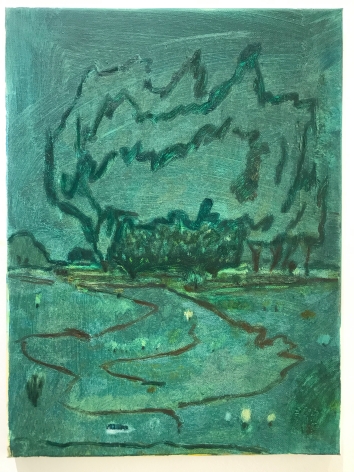 LISA SANDITZ, Landscape Color Study, Green Evening, 2022